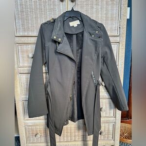 Micheal Kohrs Scuba Zip Lined Trench Coat Gray Size XS